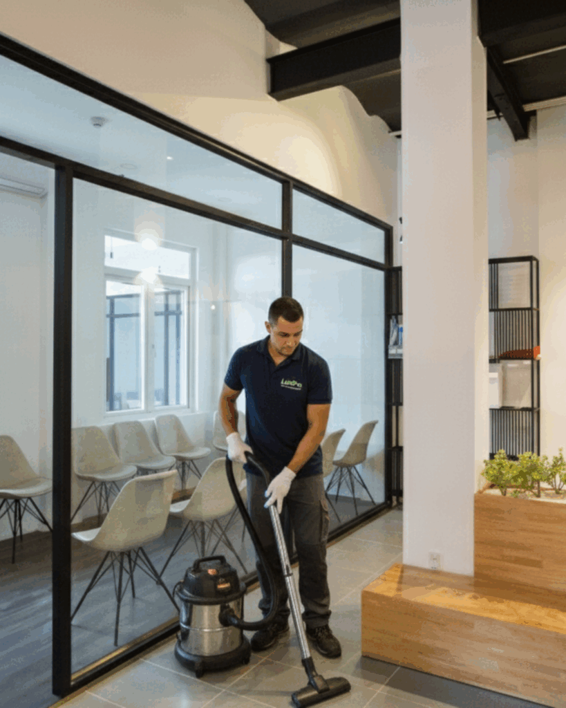 Perth office workspace cleaned and sanitized by LuloPro professionals.