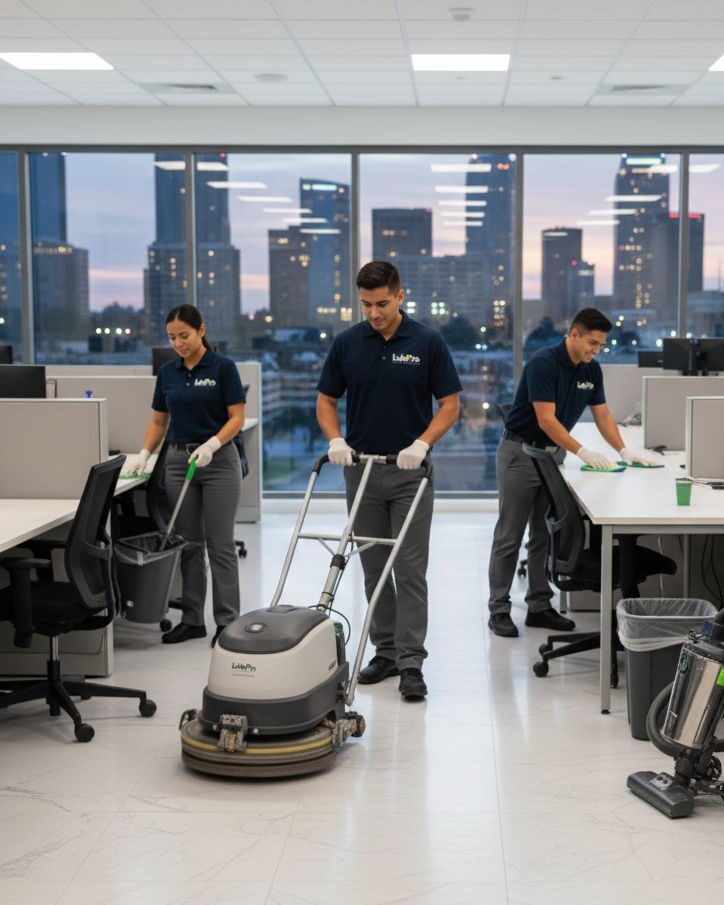 LuloPro cleaning staff working across Perth offices and education facilities.