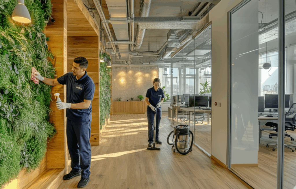 LuloPro team performing office cleaning in Perth.